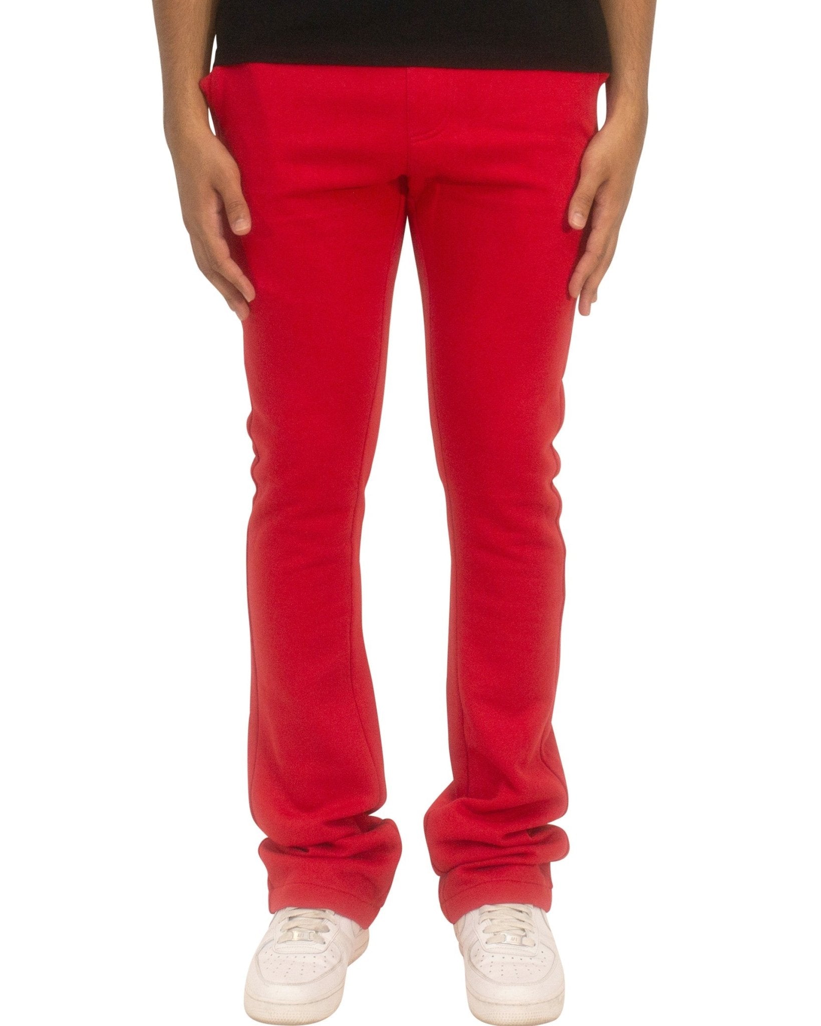 Basic Fleece Stacked Pants - Royal Blue® Apparel Red / S