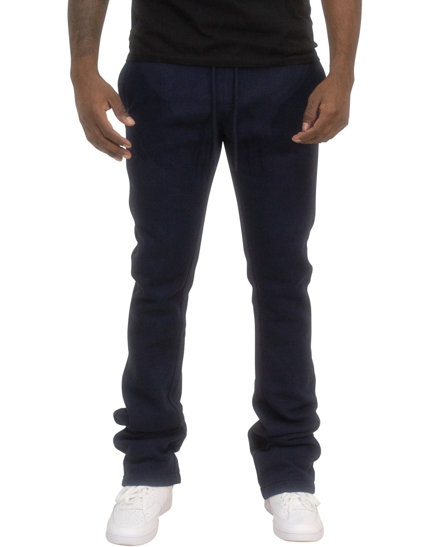 Basic Fleece Stacked Pants - Royal Blue® Apparel Navy / S