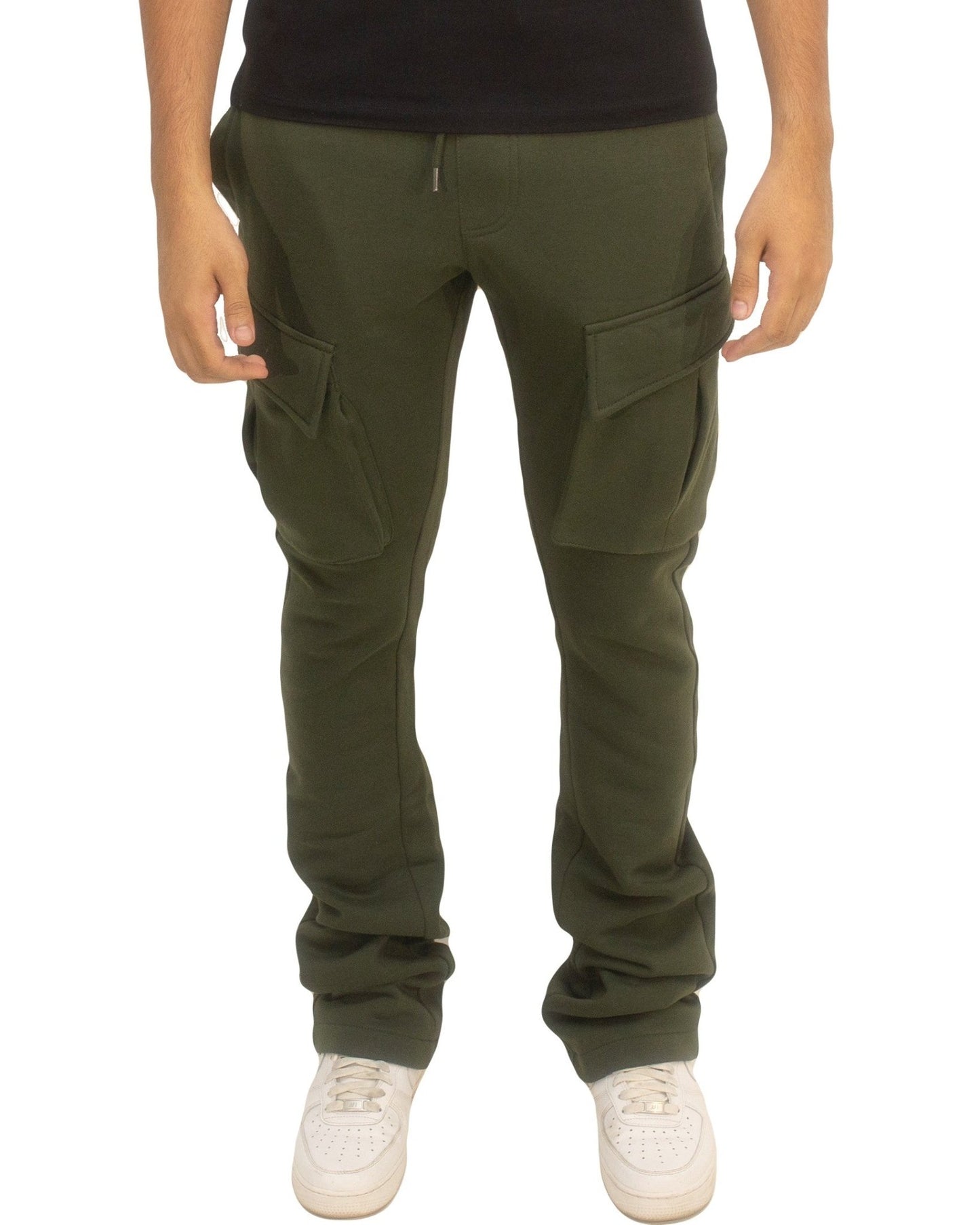Cargo Fleece Stacked Pants - Royal Blue® Apparel Olive / S