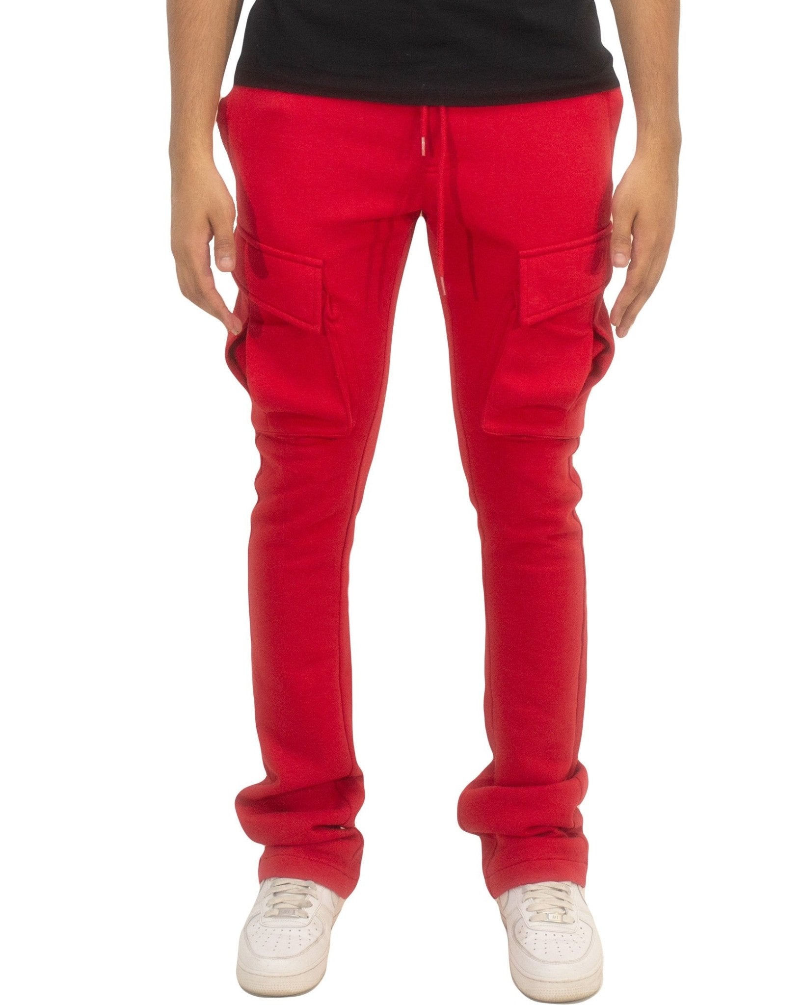 Cargo Fleece Stacked Pants - Royal Blue® Apparel Red / S
