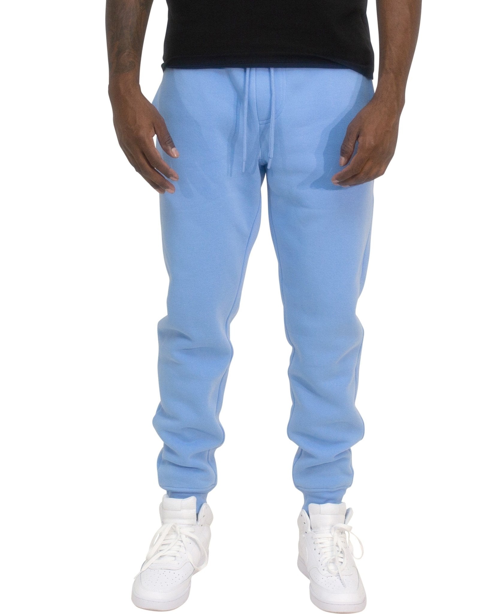 Jogger Sky Blue For Men Fleece Sky Blue Joggers Lightweight Fleece