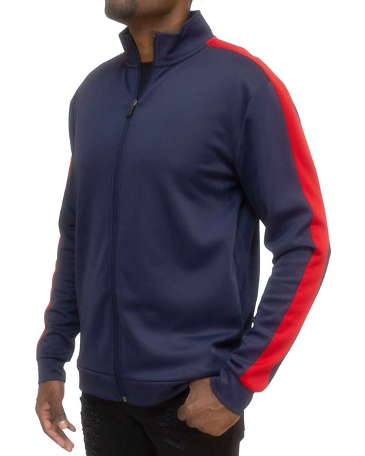 Tricot Track Jacket - Royal Blue® Apparel Navy/Red / S