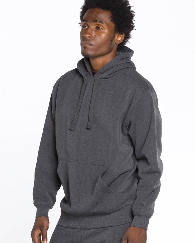 Classic Men's Fleece Pullover Hoodie - Royal Blue® Apparel Charcoal / Small