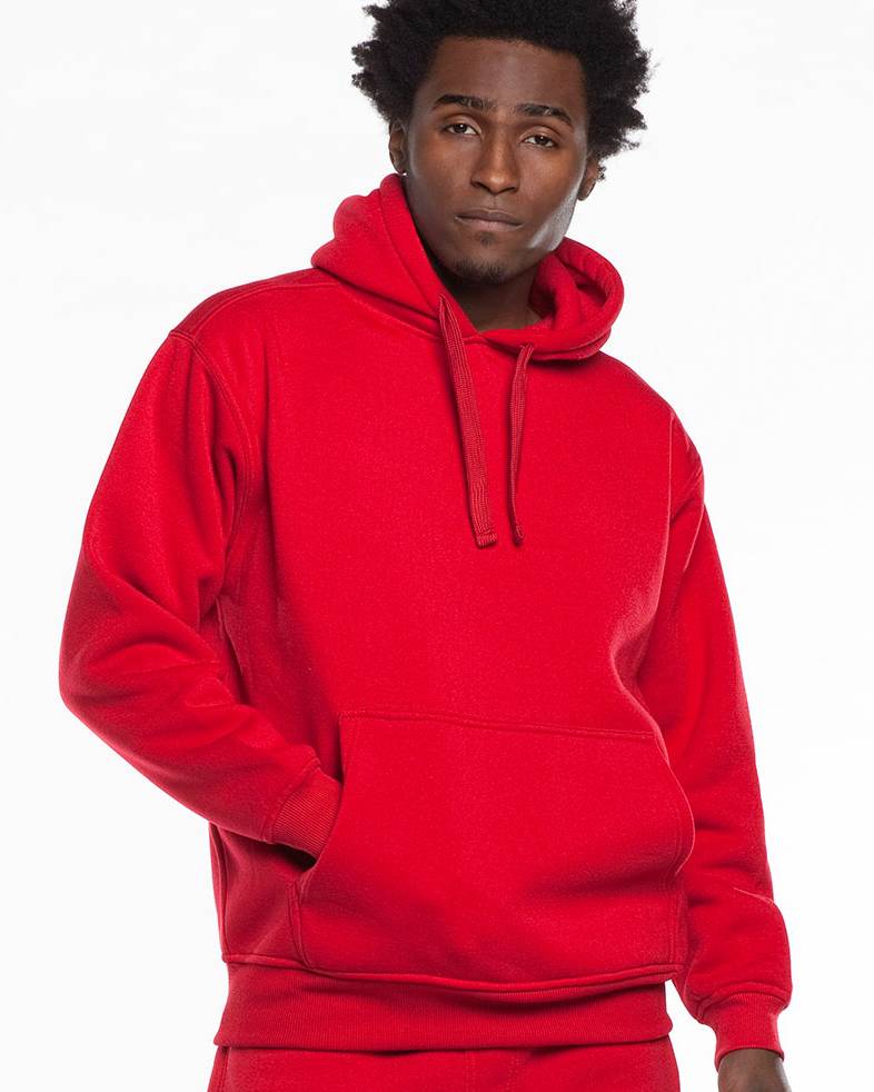 Classic Men's Fleece Pullover Hoodie - Royal Blue® Apparel Red / Small