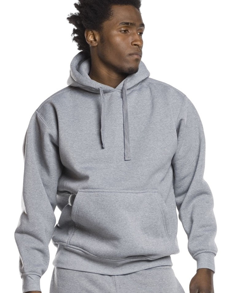 Classic Men's Fleece Pullover Hoodie - Royal Blue® Apparel Heather Gray / Small