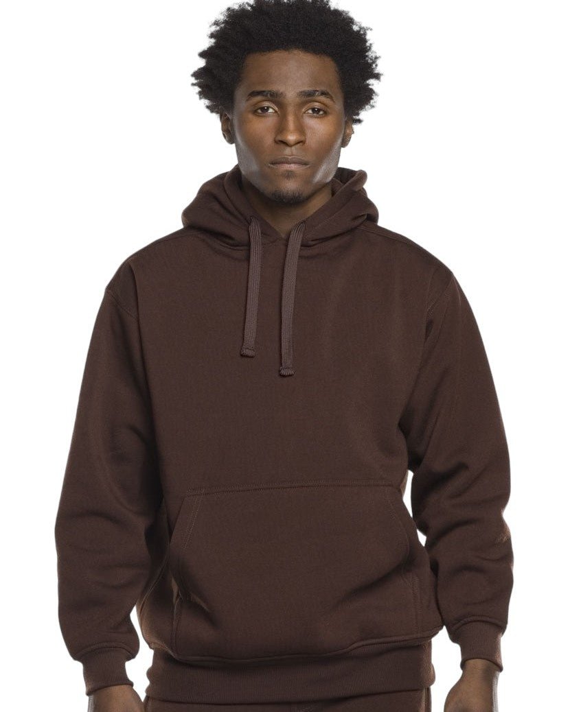 Classic Men's Fleece Pullover Hoodie - Royal Blue® Apparel Brown / Small