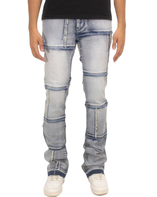 Fashion Stacked Jeans - Royal Blue® Apparel Blue Wash / 28x40