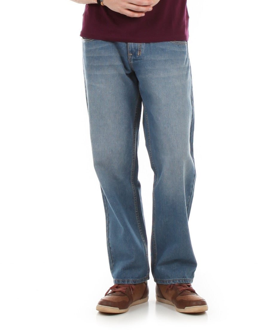 Men's Relaxed Fit Jeans in Medium Blue – Classic Straight-Leg Denim with Comfortable Loose Fit | Royal Blue® Apparel