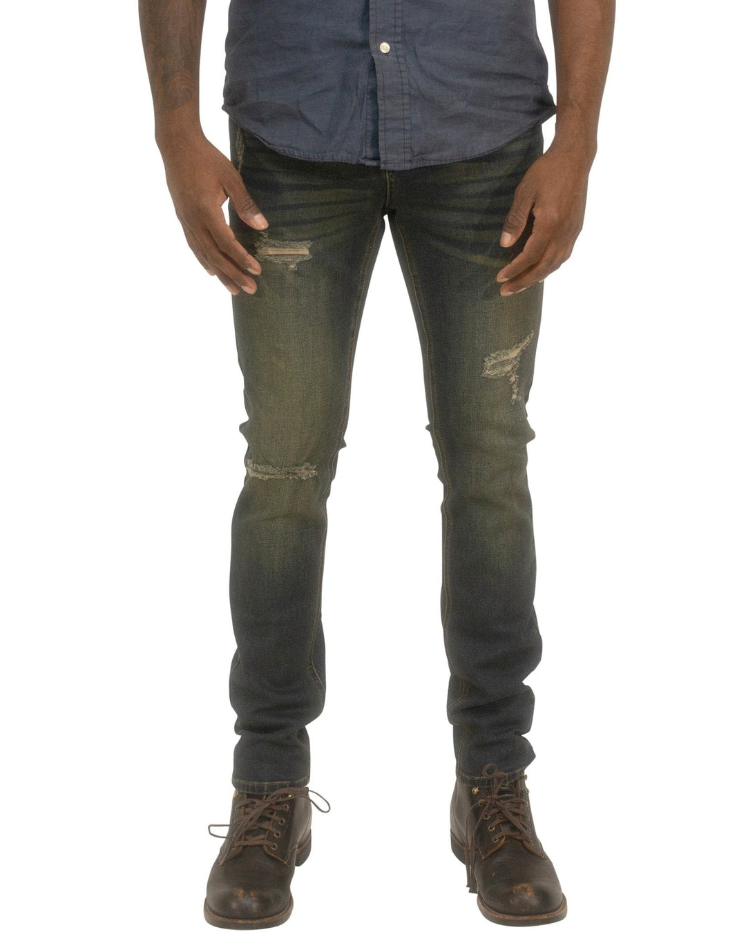 Super Skinny Rip Denim - Royal Blue® Apparel
