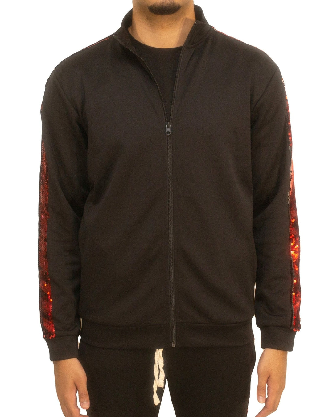 Tricot Jacket w/ Revisable Two - Tone Sequins - Royal Blue® Apparel