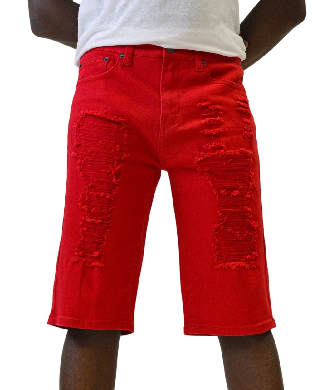 Twill Rip & Repair Shorts - Royal Blue® Apparel