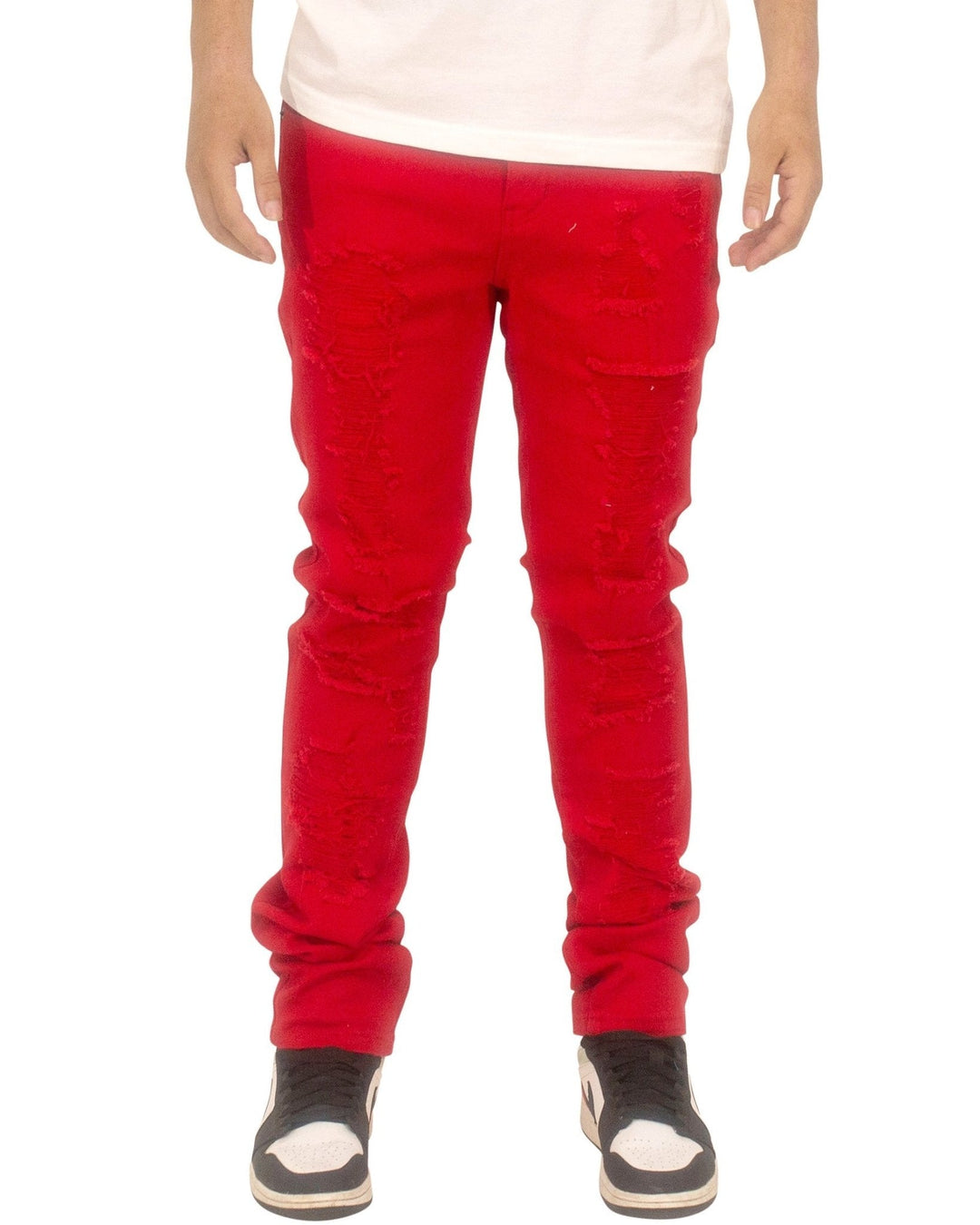 Twill Rip & Repair Skinny Pants - Royal Blue® Apparel