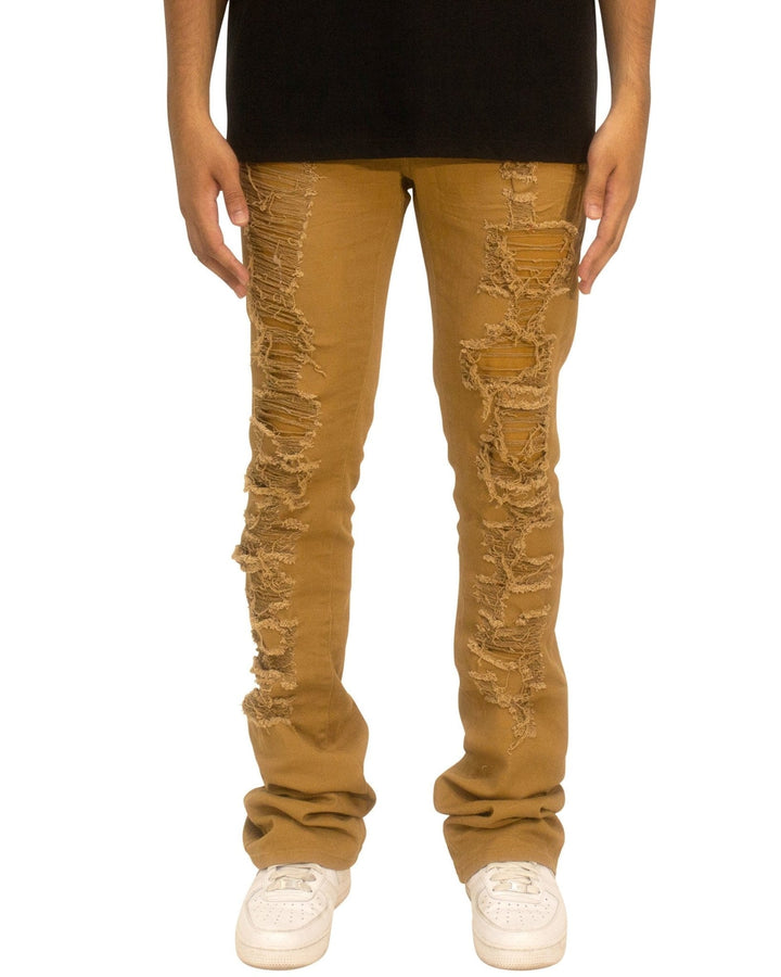 Twill Rip & Repair Stacked Pants - Royal Blue® Apparel