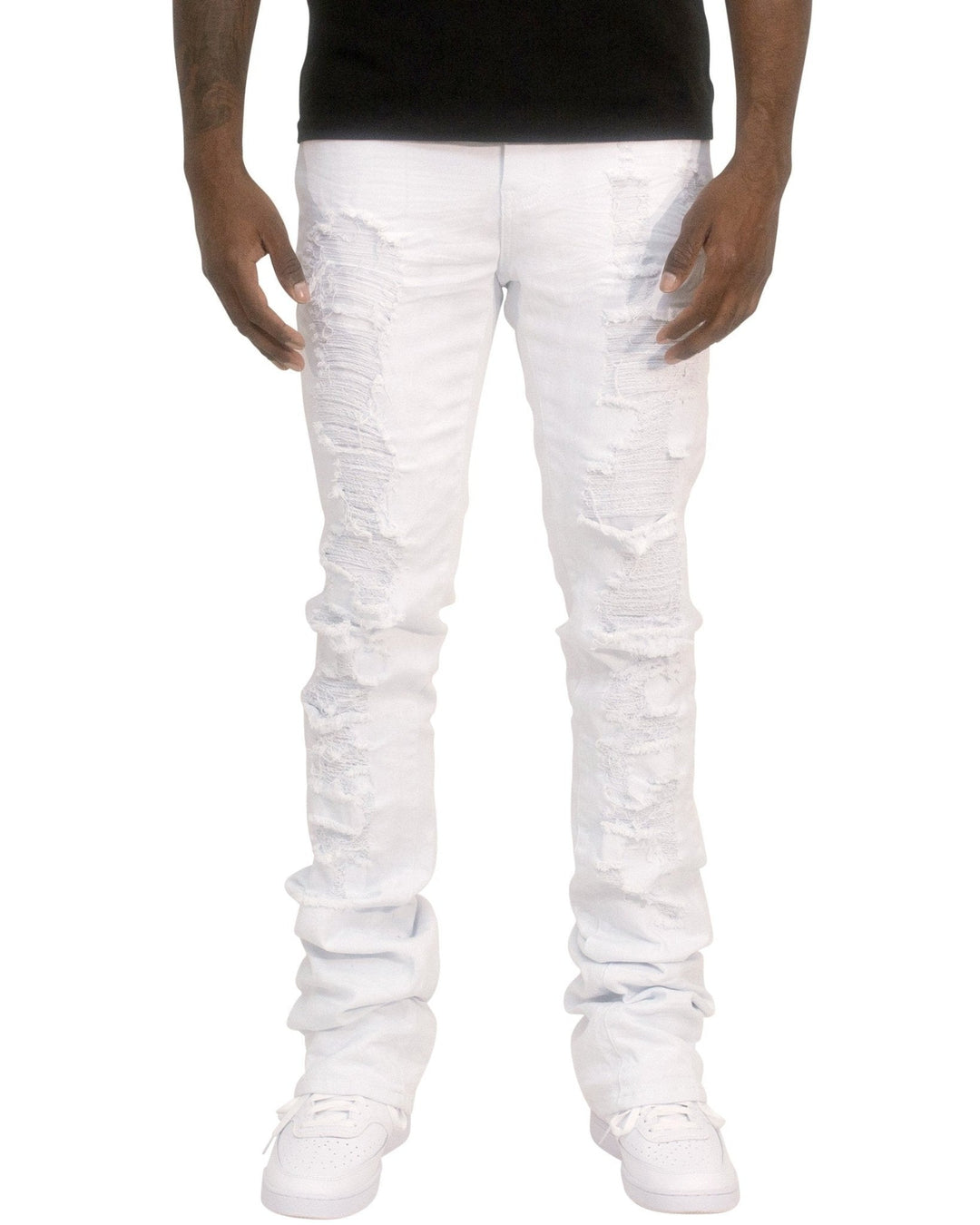 Twill Rip & Repair Stacked Pants - Royal Blue® Apparel