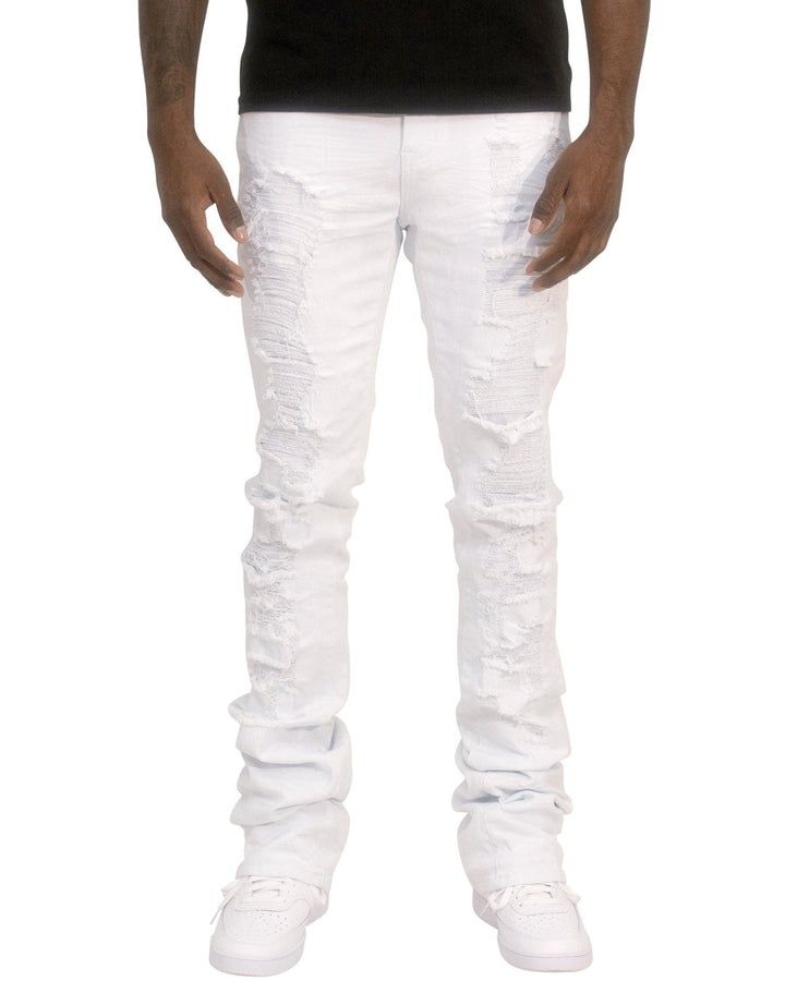 Twill Rip & Repair Stacked Pants - Royal Blue® Apparel