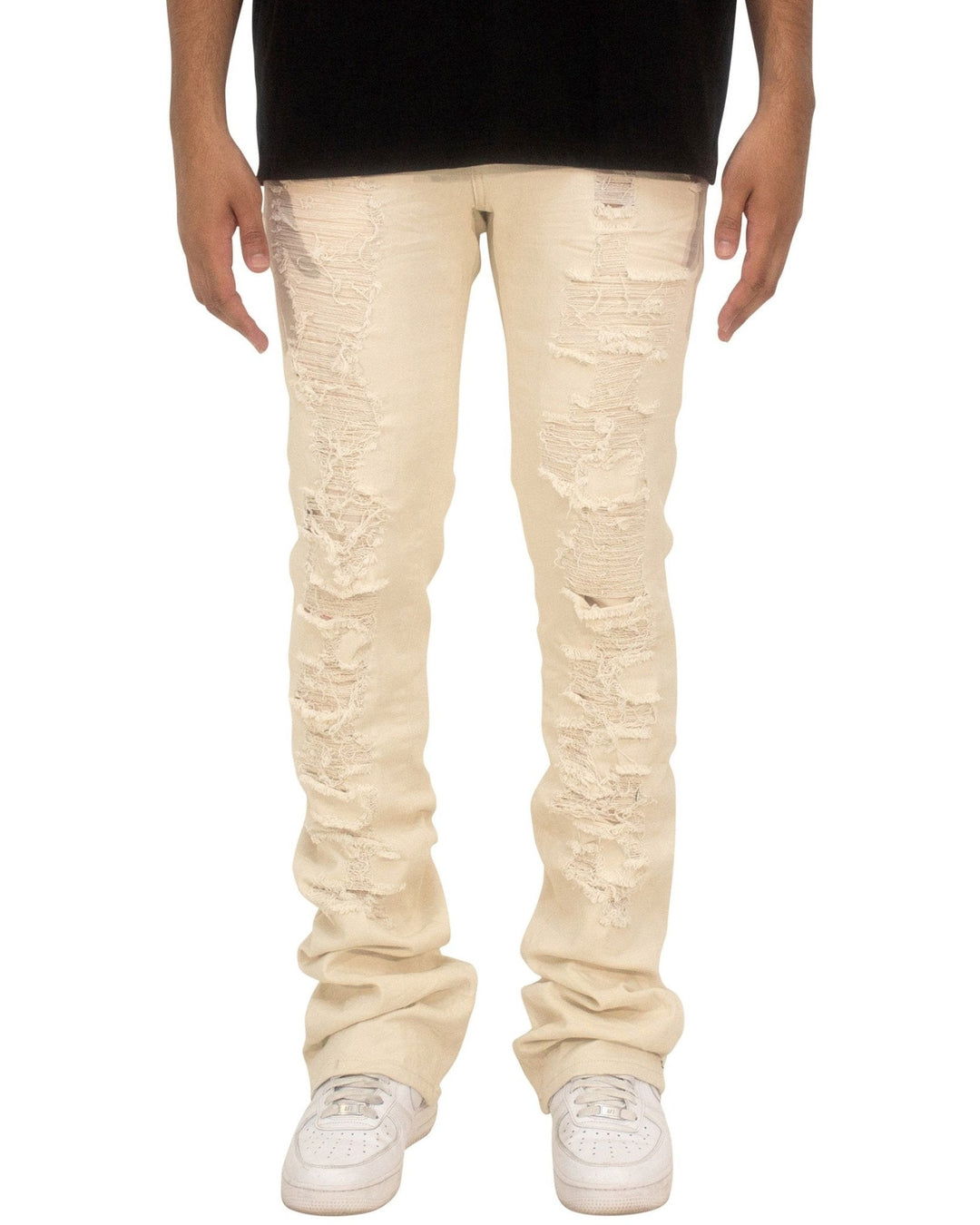 Twill Rip & Repair Stacked Pants - Royal Blue® Apparel