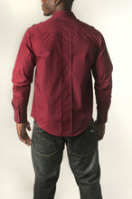 Load image into Gallery viewer, Military Shirt - Burgundy Back
