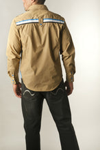 Load image into Gallery viewer, Button Long Sleeve Shirt - Khaki Back
