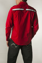 Load image into Gallery viewer, Button Long Sleeve Shirt - Red Back
