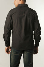 Load image into Gallery viewer, Button Long Sleeve Shirt - Black Back
