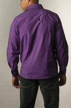 Load image into Gallery viewer, Button Long Sleeve Shirt - Grape Back
