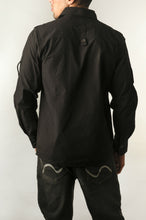 Load image into Gallery viewer, Button Long Sleeve Shirt - Black Back
