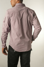 Load image into Gallery viewer, Military Shirt - Burgundy Back
