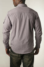 Load image into Gallery viewer, Button Long Sleeve Shirt - Plum Back
