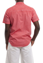 Load image into Gallery viewer, Short Sleeve Button Shirt - Red Back
