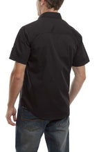 Load image into Gallery viewer, Short Sleeve Button Shirt - Black Back
