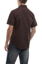 Load image into Gallery viewer, Short Sleeve Button Shirt - Coffee Bean Back
