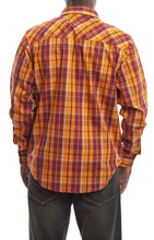 Load image into Gallery viewer, Big and Tall Long Sleeve Button Shirt - Clementine Back
