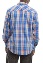 Load image into Gallery viewer, Button Long Sleeve Shirt - Ocean Royal Back
