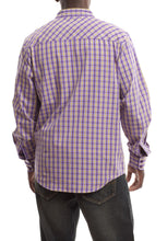 Load image into Gallery viewer, Button Long Sleeve Shirt - Imperial Purple Back
