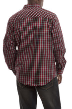 Load image into Gallery viewer, Button Long Sleeve Shirt - True Red Back

