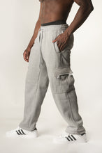 Load image into Gallery viewer, Big and Tall Cargo Pants - Heather Gray Side
