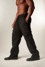 Load image into Gallery viewer, Cargo Pants - Black Side
