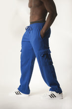 Load image into Gallery viewer, Big and Tall Cargo Pants - Royal Side
