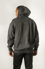 Load image into Gallery viewer, Hoodie - Heather Charcoal Back
