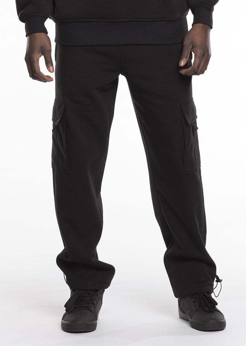 4161P Black, Men's Classic Fleece Cargo Pants