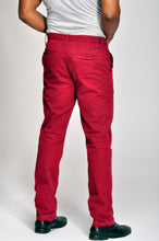 Load image into Gallery viewer, Skinny Chino Pants - Burgundy Back
