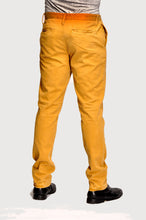 Load image into Gallery viewer, Skinny Chino Pants - Dirty Mustard Back
