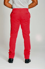 Load image into Gallery viewer, Skinny Chino Pants - Red Back
