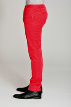 Load image into Gallery viewer, Skinny Chino Pants - Red Side
