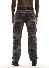 Load image into Gallery viewer, Straight Fit Cargo Pants - Black Camo Back
