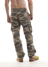 Load image into Gallery viewer, Straight Fit Cargo Pants - Sand Camo Back
