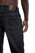 Load image into Gallery viewer, Straight Fit Jeans - Dark Blue Back Pocket

