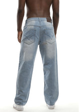 Load image into Gallery viewer, Relaxed Fit Jeans - Light Blue Back
