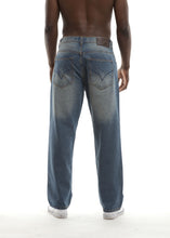 Load image into Gallery viewer, Relaxed Fit Jeans - Medium Blue Back
