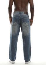 Load image into Gallery viewer, Relaxed Fit Jeans - Medium Blue Back

